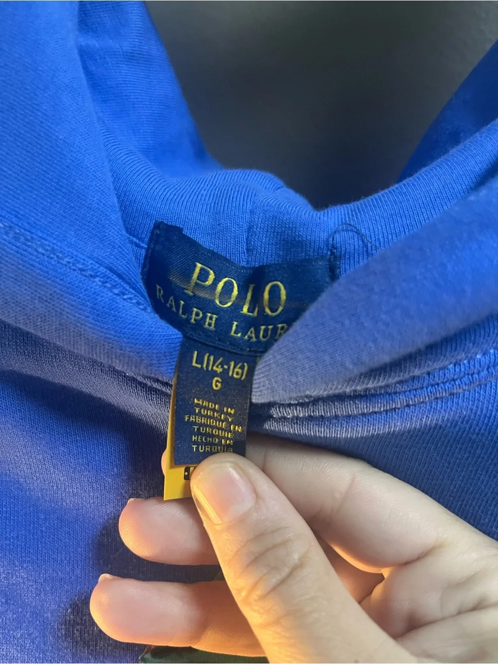 Ralph Lauren Blue Kids Polo Bear Hoodie